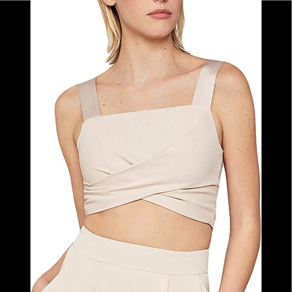 BCBGMAXAZRIA Sash Tie Crop Top Cami Shirt - Picture 1 of 3